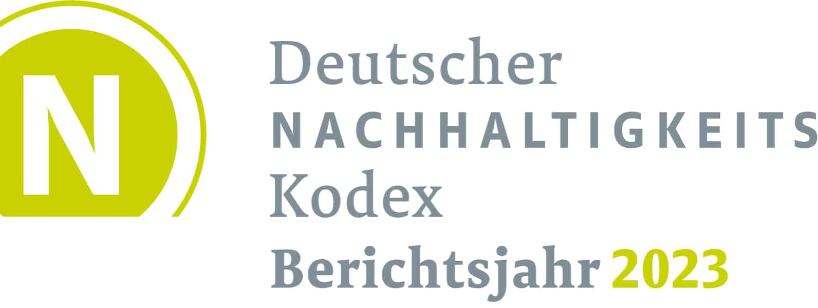 Logo des deutschen Nachhaltigkeitskodex Berichtsjahr 2023